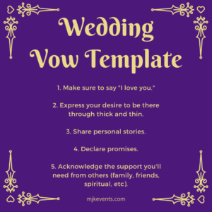 How to write your own wedding vows