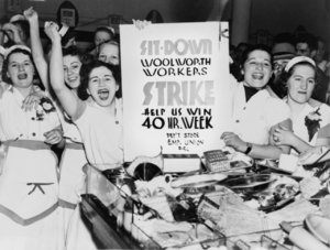 Labor day, Woolworth workers strike for a 40hr week