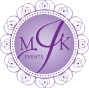 The brand logo of MJK Events in png format.